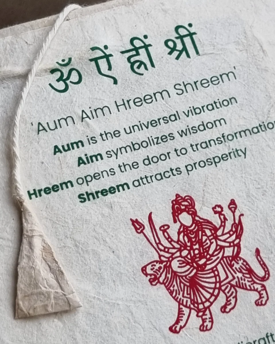 Syngeskål i messing - Kala Nepal - Om Aim Hreem Shreem - Billede 7
