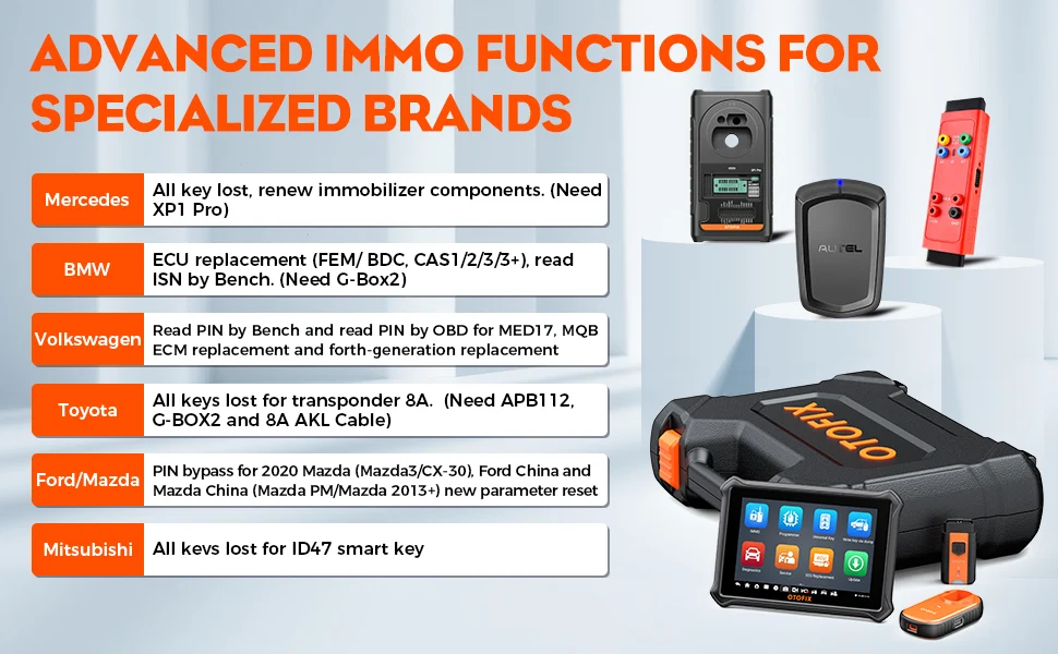 OTOFIX IM1 All System Diagnostics Scanner, OE Level OBD2 Scanner med XP1 Progammer, - Billede 8