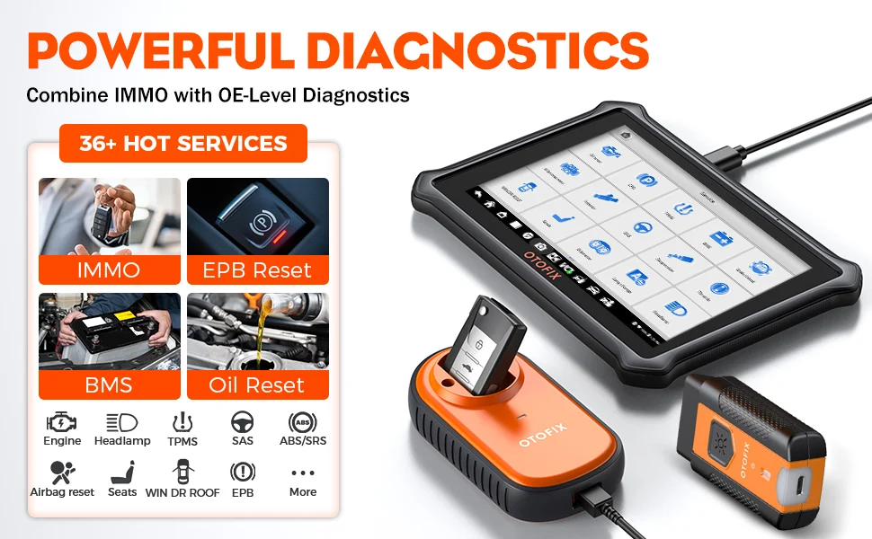 OTOFIX IM1 All System Diagnostics Scanner, OE Level OBD2 Scanner med XP1 Progammer, - Billede 9